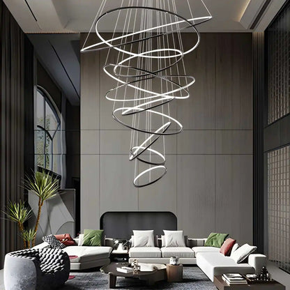 Eloer Large Tiered Ring Foyer Chandelier