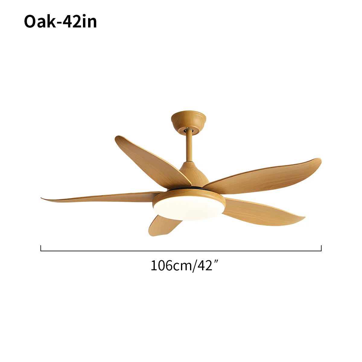 Eloer 5 Blade Contemporary Ceiling Fan Lamp