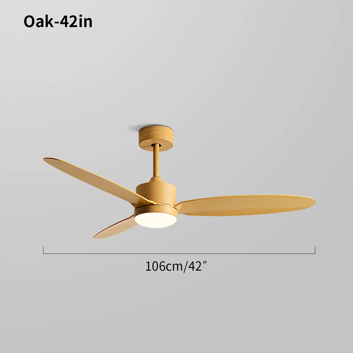 Eloer 3-Blade Ceiling Fan With Light for Bedroom