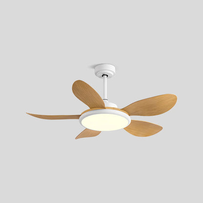 Eloer 5-Blade Wood Ceiling Fan with Light for Living Room
