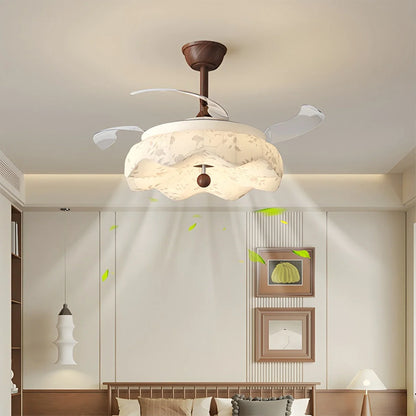 Eloer Fabric Retractable Ceiling Fan with LED Light