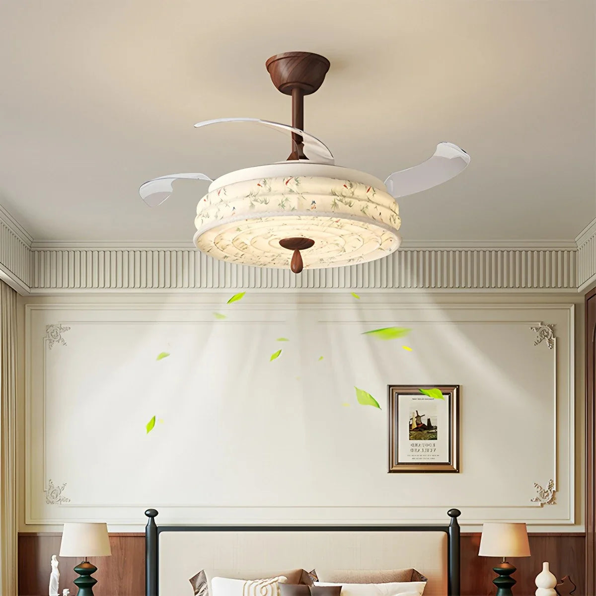 Eloer Fabric Silent Invisible Ceiling Fan Light