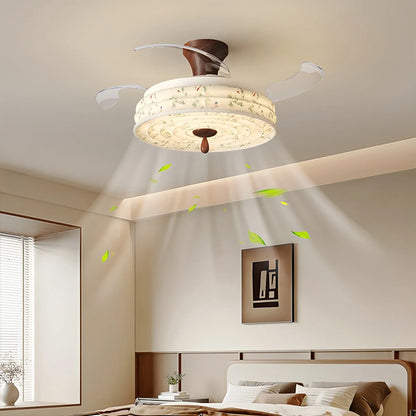 Eloer Fabric Silent Invisible Ceiling Fan Light
