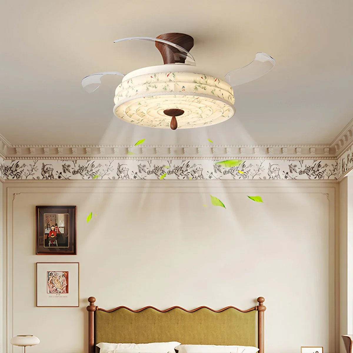 Eloer Fabric Silent Invisible Ceiling Fan Light
