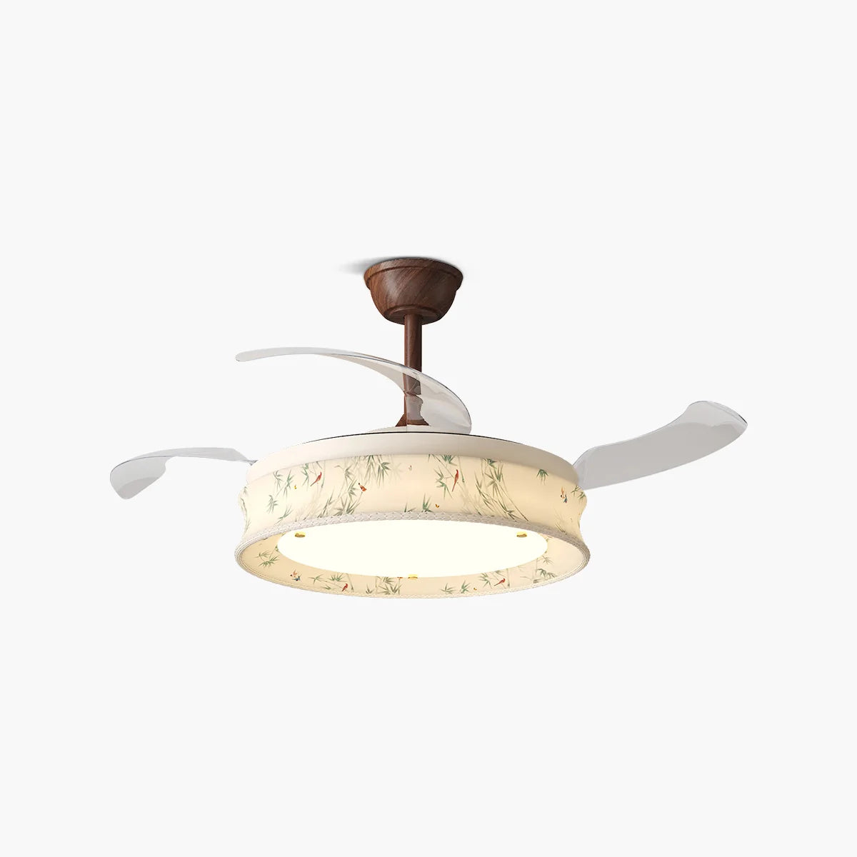 Eloer French Fabric Invisible Ceiling Fan Light