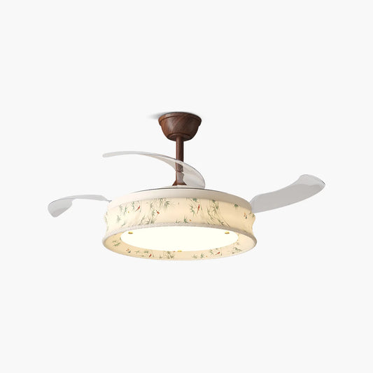 Eloer French Fabric Invisible Ceiling Fan Light