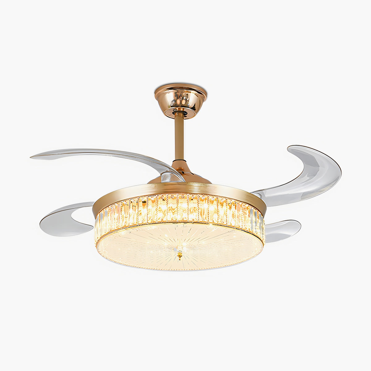 Remote Hugger Ceiling Fan Light for Low Ceilings
