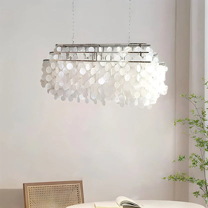 Eloer Round Shell Chandelier for Bedroom Living Room