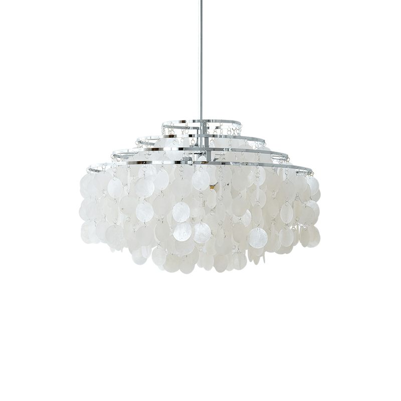 Eloer Round Shell Chandelier for Bedroom Living Room