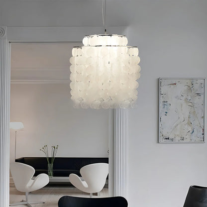 Eloer Round Shell Chandelier for Bedroom Living Room