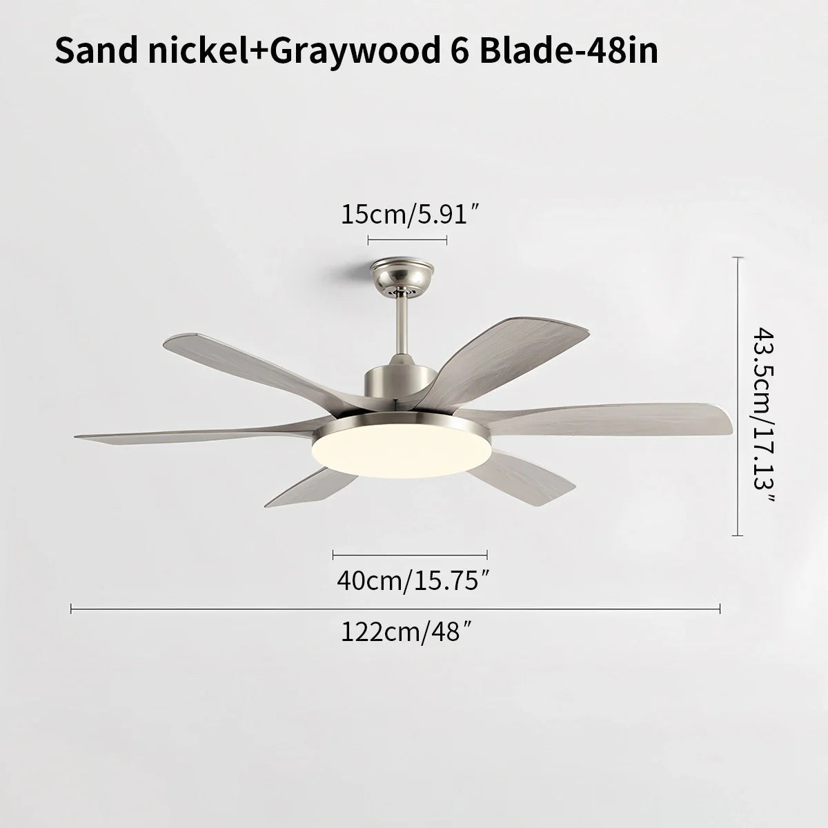 Eloer Living Room 6-Leaf Ceiling Fan Light