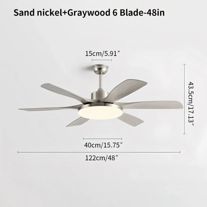 Eloer Living Room 6-Leaf Ceiling Fan Light