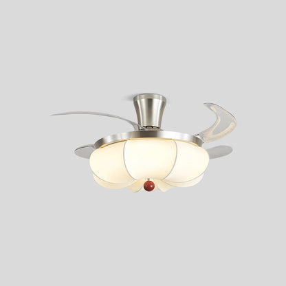 Eloer Retro Fabric Ceiling Fan Light for Dining Room