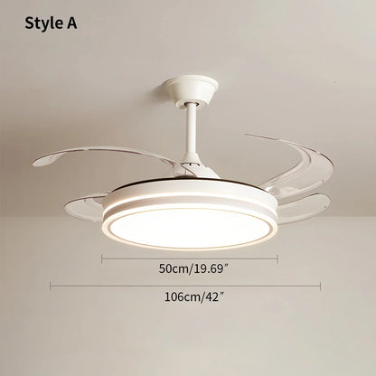 Eloer Modern Ceiling Fan with LED Light & Remote Control