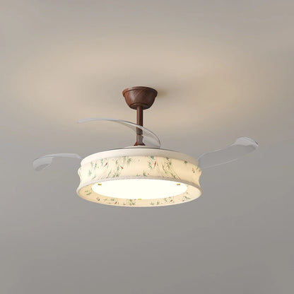 Eloer French Fabric Invisible Ceiling Fan Light