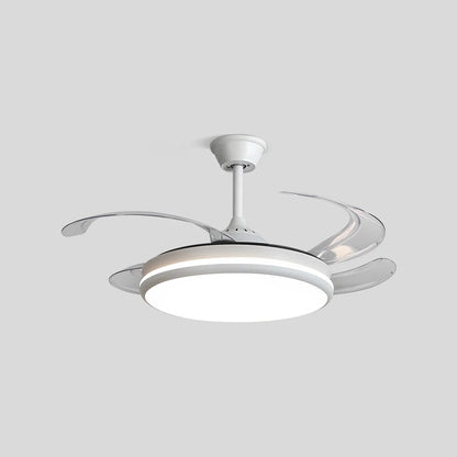 Eloer Modern Remote Ceiling Fan Light with Clear Blades