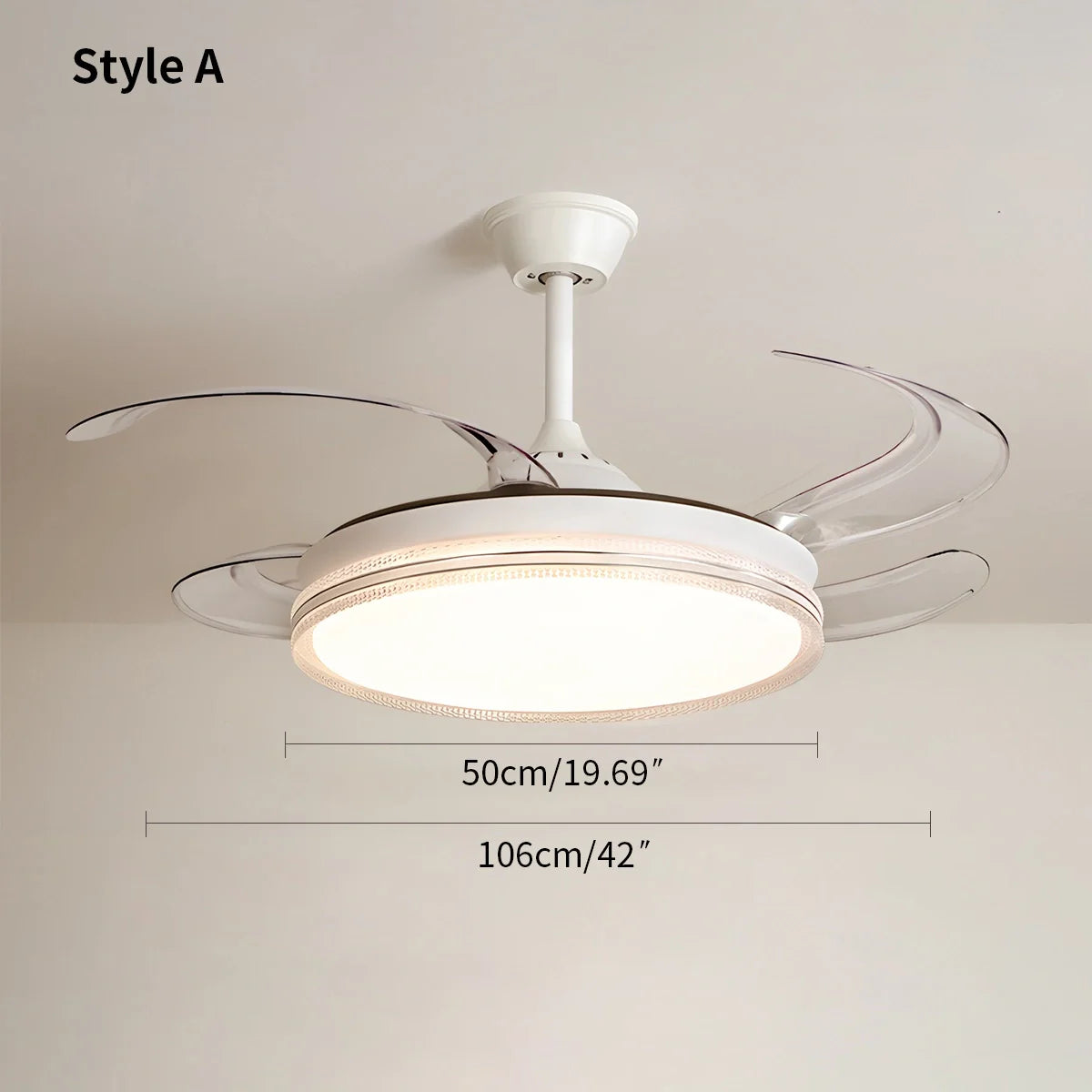 Eloer Modern LED Ceiling Fan Lights with Remote Control