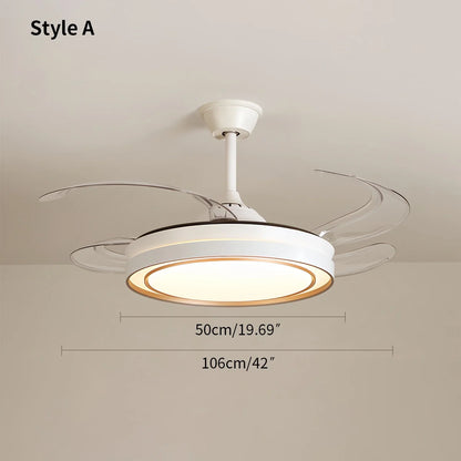 Eloer Modern Round Ceiling Fan Light with Remote Control