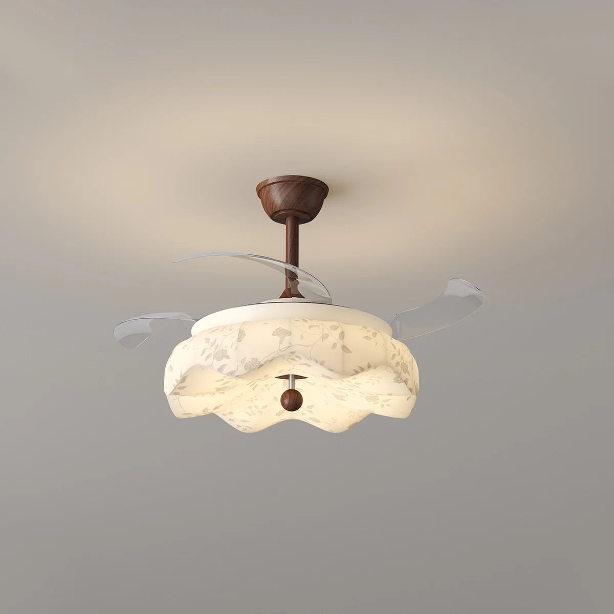 Eloer Fabric Retractable Ceiling Fan with LED Light