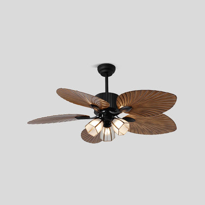 Eloer Tropical Palm Leaves Ceiling Fan with Light
