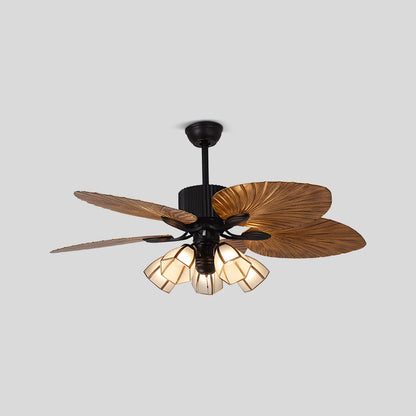 Eloer Tropical Palm Leaves Ceiling Fan with Light