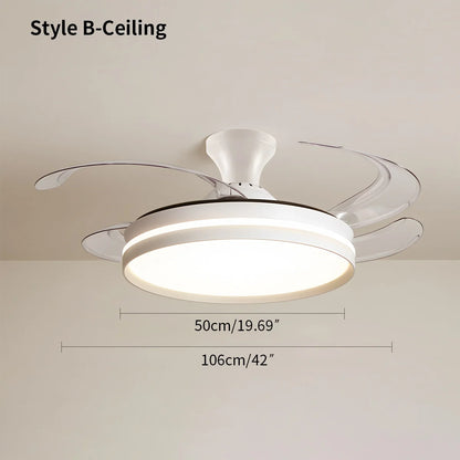 Eloer Modern Silent Remote Control Ceiling Fan with Light