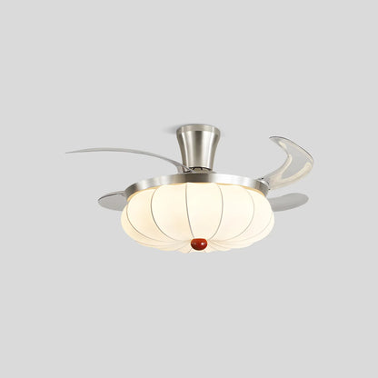 Eloer Retro Fabric Ceiling Fan Light for Dining Room