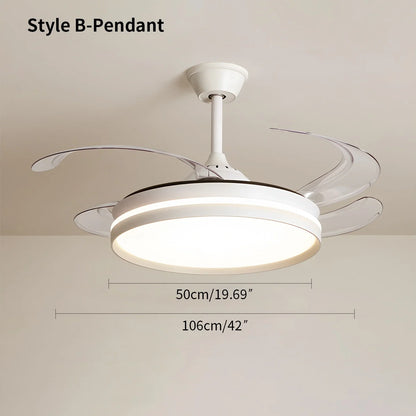 Eloer Modern Silent Remote Control Ceiling Fan with Light