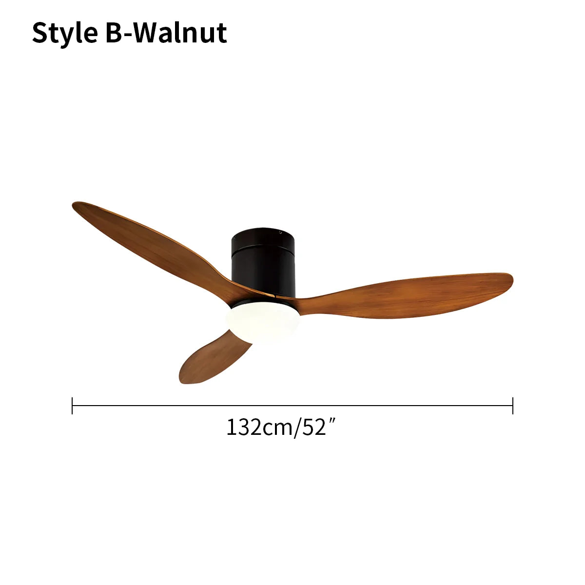 Eloer 3 Blade Modern Ceiling Fan with Light