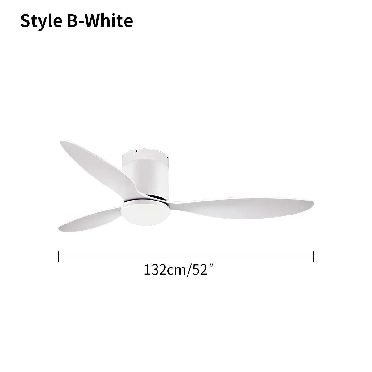 Eloer 3 Blade Modern Ceiling Fan with Light