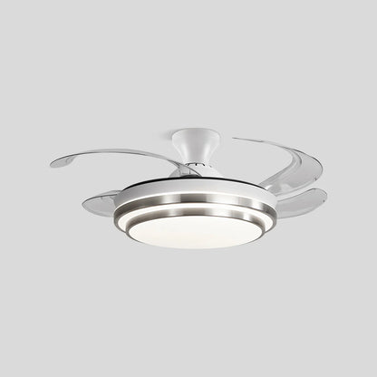 Eloer Modern White Ceiling Fan with Light
