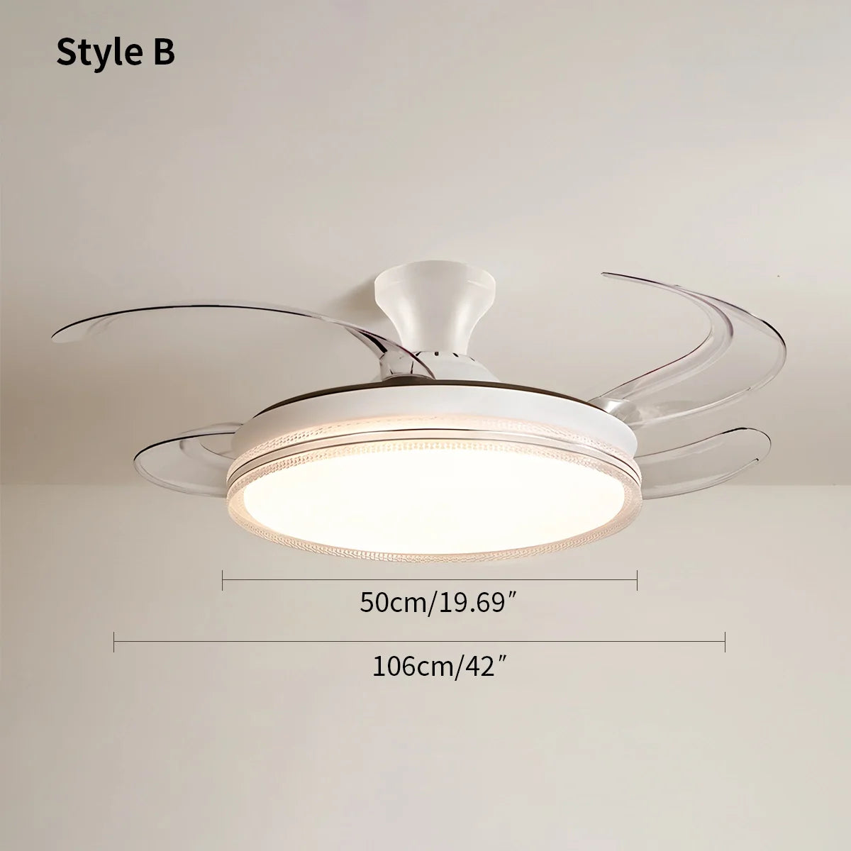 Eloer Modern LED Ceiling Fan Lights with Remote Control