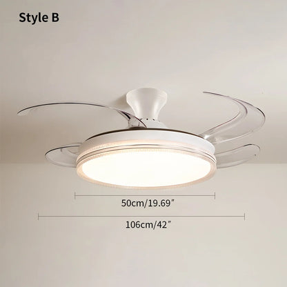 Eloer Modern LED Ceiling Fan Lights with Remote Control