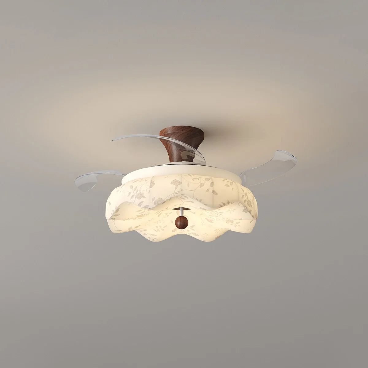 Eloer Fabric Retractable Ceiling Fan with LED Light