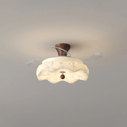 Eloer Fabric Retractable Ceiling Fan with LED Light