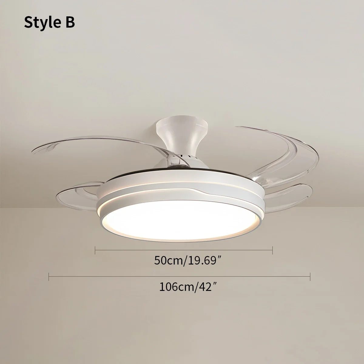 Eloer LED Ceiling Fan Light with Remote Control
