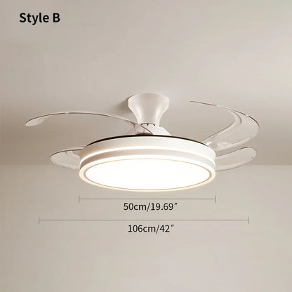 Eloer Modern Ceiling Fan with LED Light & Remote Control