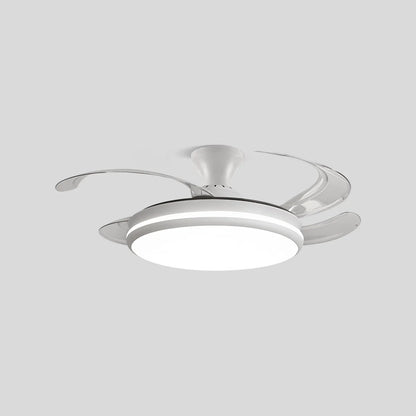 Eloer Modern Remote Ceiling Fan Light with Clear Blades