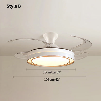 Eloer Modern Round Ceiling Fan Light with Remote Control
