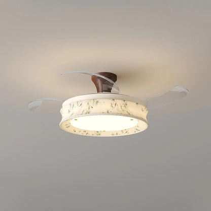 Eloer French Fabric Invisible Ceiling Fan Light