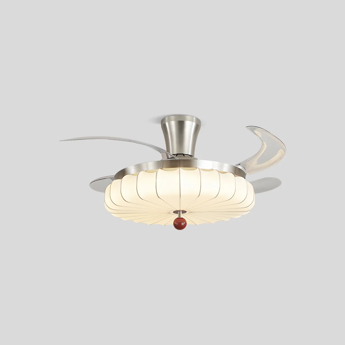 Eloer Retro Fabric Ceiling Fan Light for Dining Room