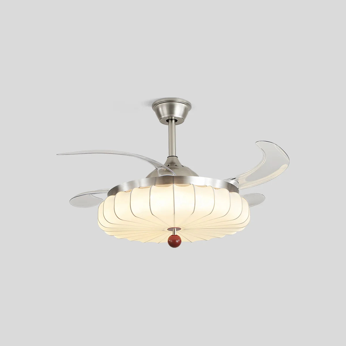 Eloer Retro Fabric Ceiling Fan Light for Dining Room