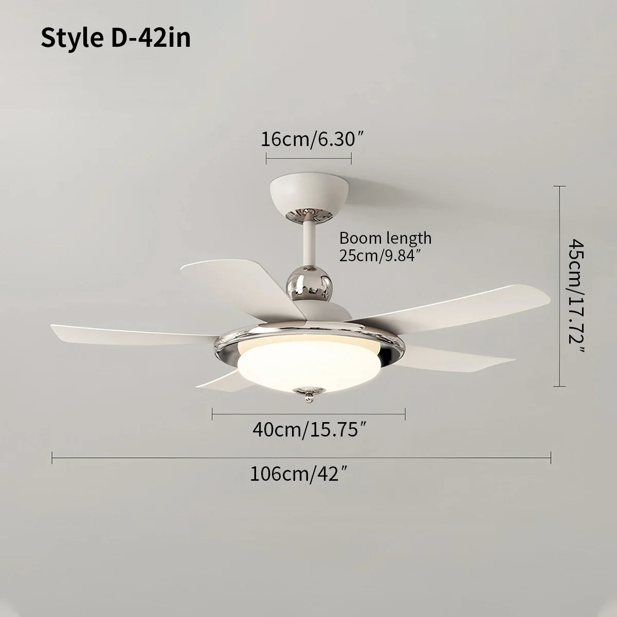 Eloer Silent Ceiling Fan with Light & Remote Control