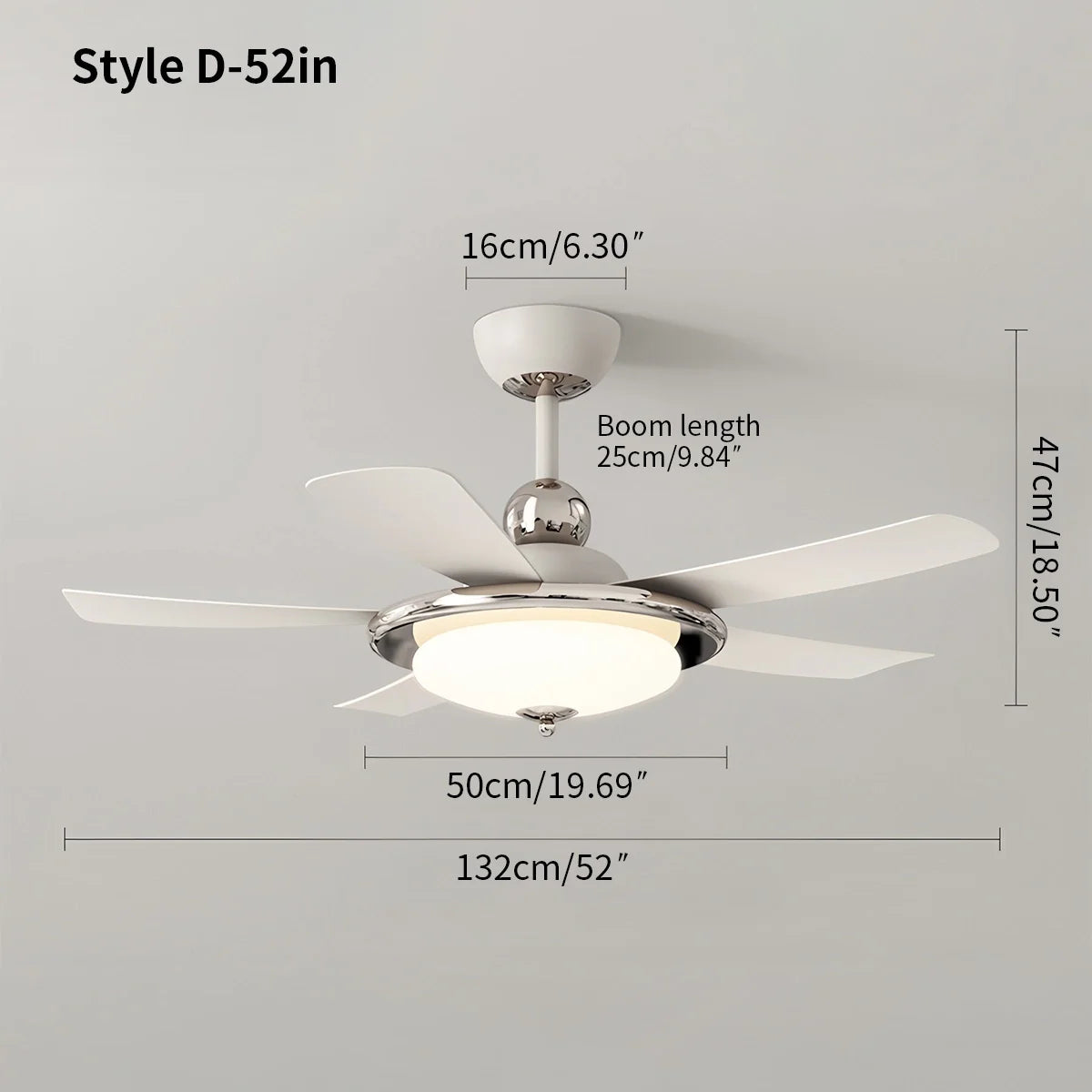 Eloer Silent Ceiling Fan with Light & Remote Control