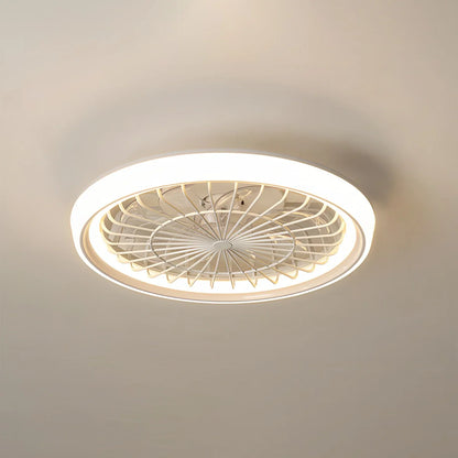 Eloer Modern Round LED Ceiling Fan Light for Bedroom