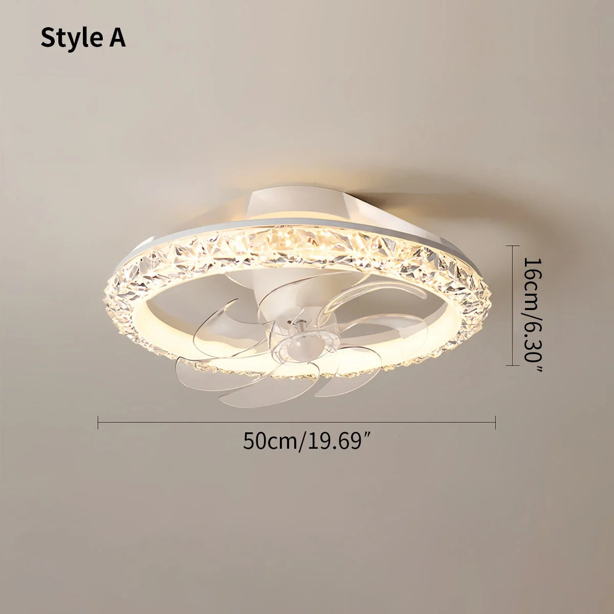 Eloer Creative Circular LED Ceiling Fan Light