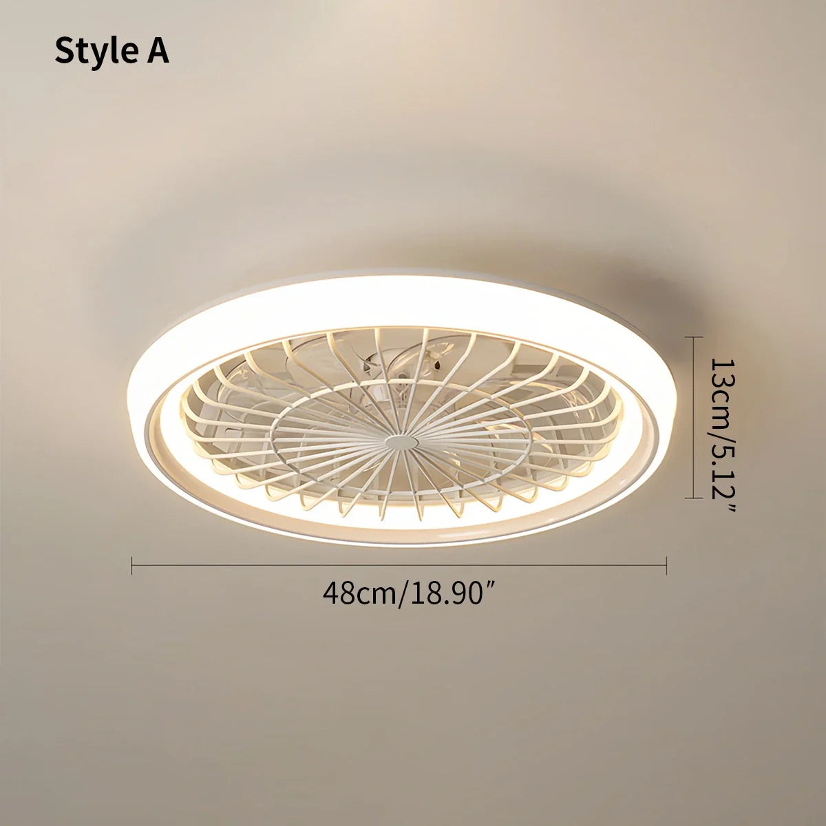 Eloer Modern Round LED Ceiling Fan Light for Bedroom