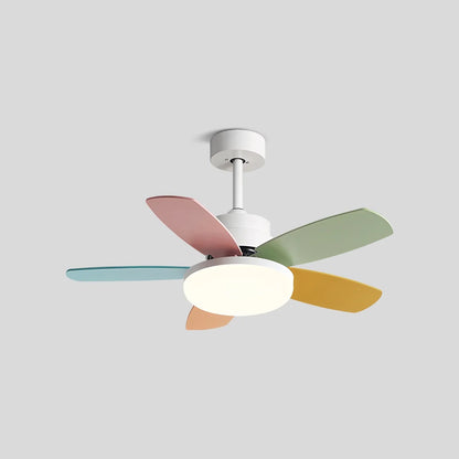 Luvori Nordic Colorful Leaf Ceiling Fan Light