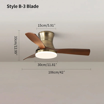 Eloer Modern 5-leaf Remote Control Ceiling Fan Light