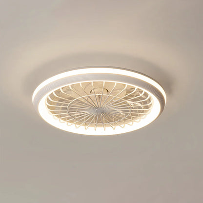 Eloer Modern Round LED Ceiling Fan Light for Bedroom